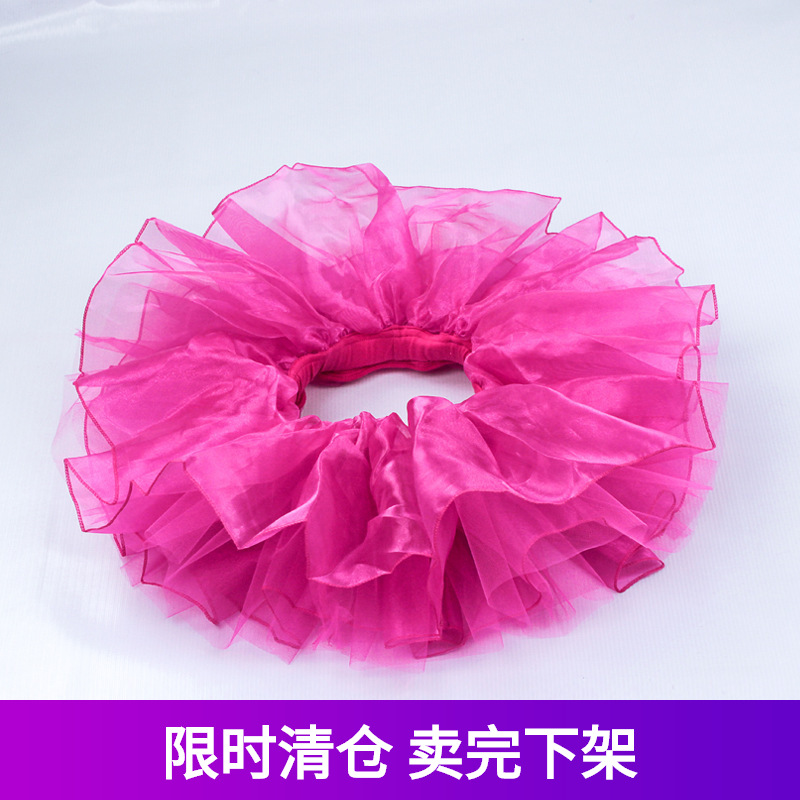 En stock Falda de baile de los niños falda organza mullida primavera y verano niñas gasa Ballet princesa vestido