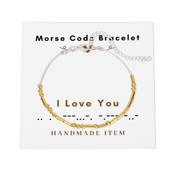 Cross-border exclusive for Amazon hot sale Moss password alphanumeric couple bracelet friendship bracelet original card