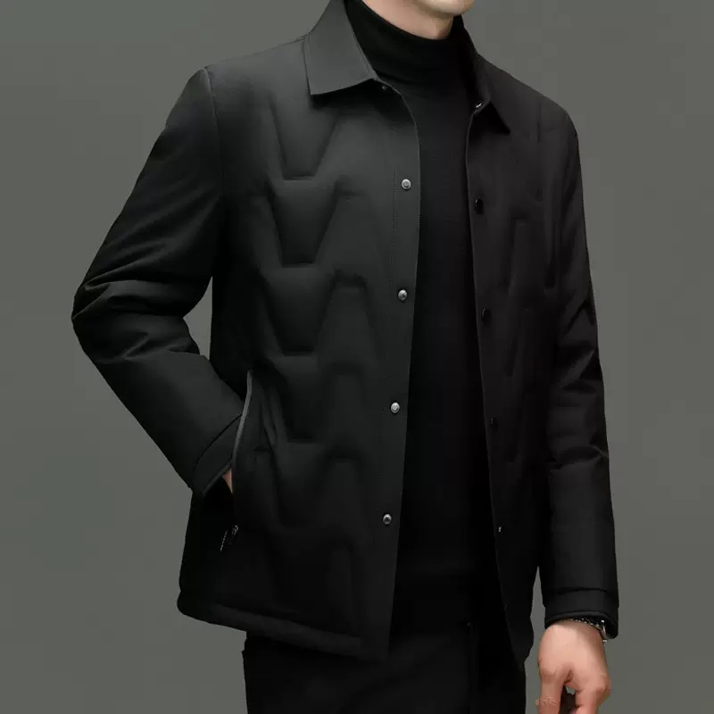 2025冬季新款高质量外贸男士轻薄短款白鸭绒羽绒服韩版跨境批发