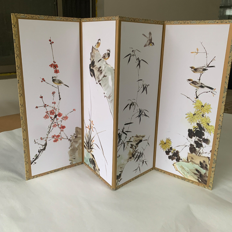 直销宣纸古风国画卡纸生宣作品书法小屏风毛笔桌面熟册页空白折页