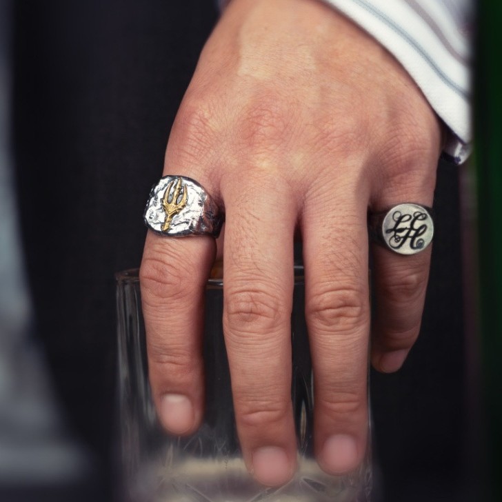 Retro Men's Trident Ring Poseidon Style Stainless Steel Band_voghion.com