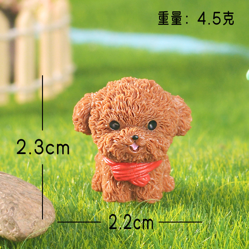 マイクロ風景装飾品シミュレーションよだれかけ子犬かわいい人形ホームカーレジン diy クラフト装飾装飾品|undefined