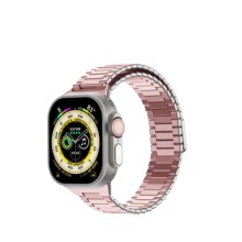 适用于苹果iwatch系手表不锈钢表带 钛合金表带 金属磁吸替换表带