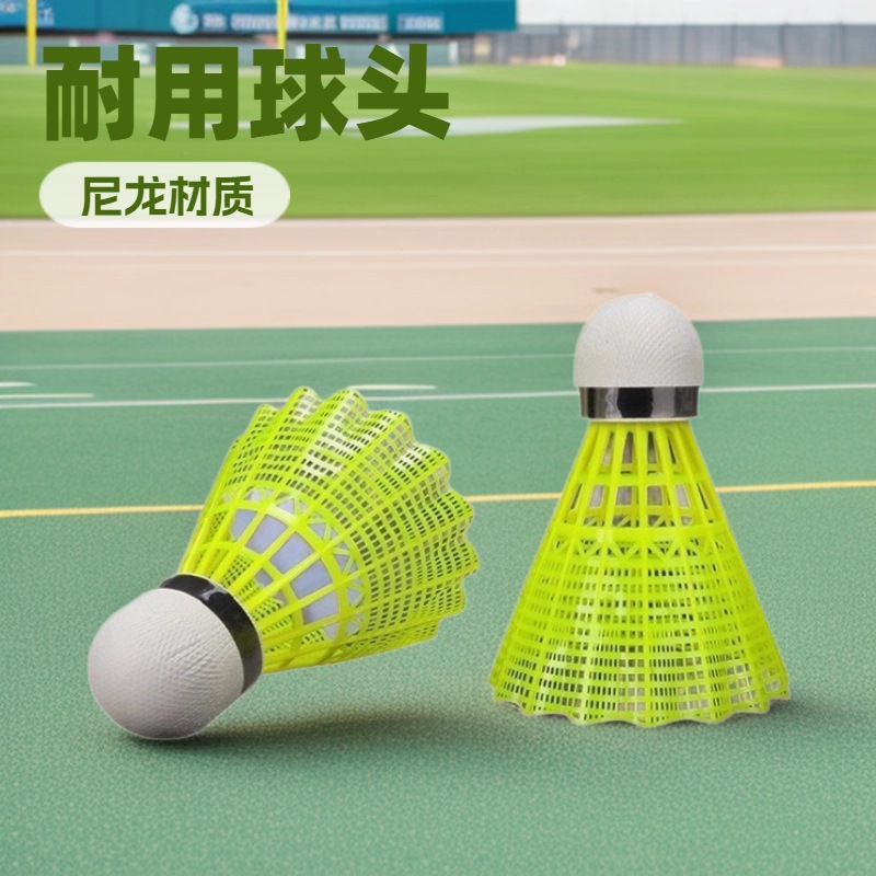 Certified Nylon Badminton Shuttlecocks, Durable for Beginner Training, 3-Pack, European Export Grade Wholesale, European Certified Badminton Shuttlecocks