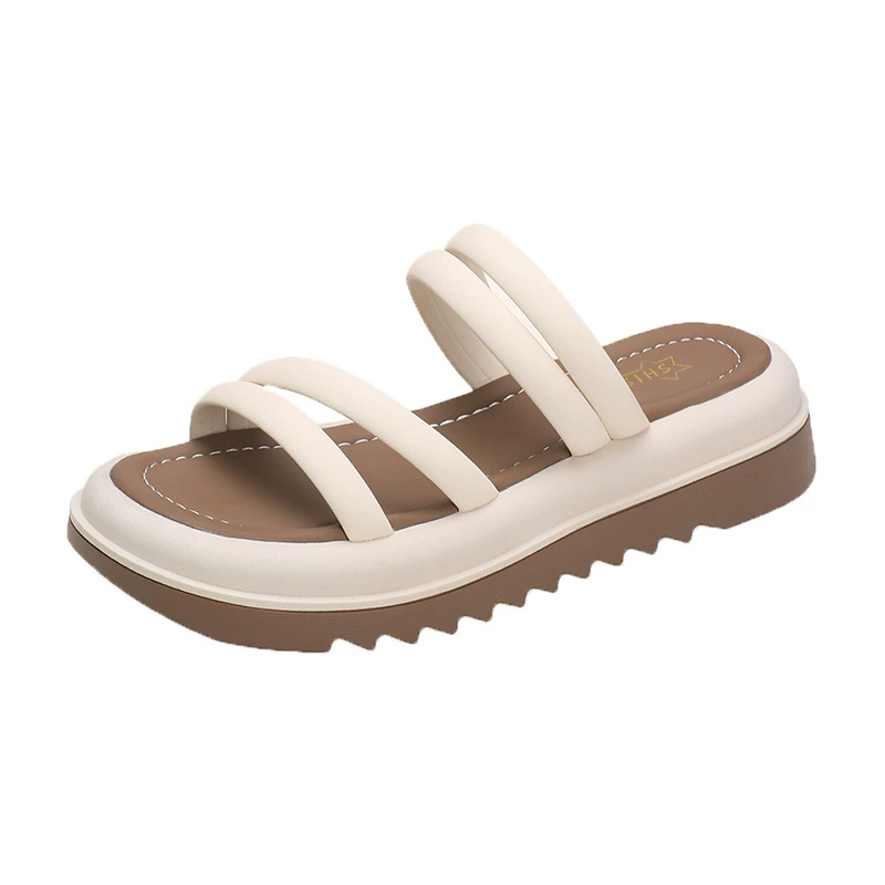 Slide platform, summer fashionable shoes, comfortable universal beach slippers for leisure, Korean style