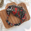 Summer brand headband, hair tufts, hair accessory, with embroidery, flowered, for every day