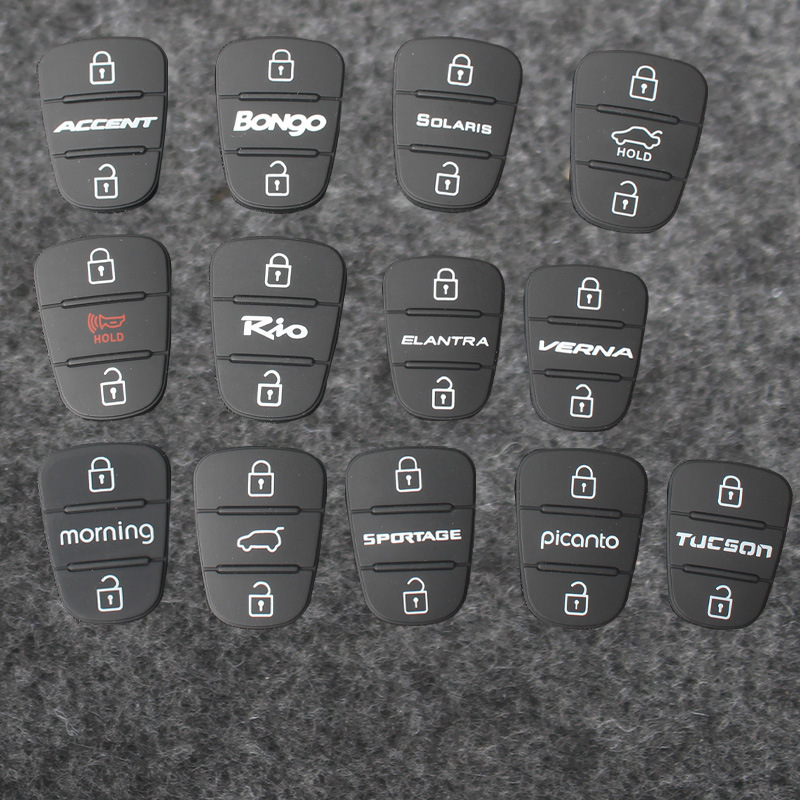 适用于现代悦动瑞纳ix35索八K2K5狮跑遥控器钥匙壳替换按键皮