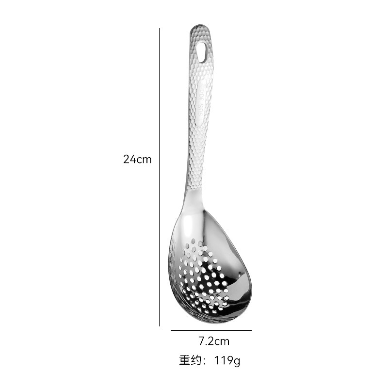 304ステンレス共通スプーン厚いバイキング分菜大さじ漏れスプーン食堂ホテル専用分菜スプーン|undefined