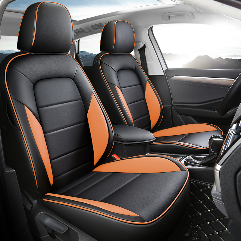 Jetta VS5 special car seat cover four seasons universal full-surround cushion vs5 perforated leather breathable seat cover cushion