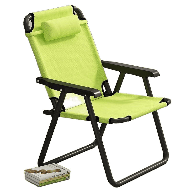 Silla reclinable para el almuerzo Silla plegable Sentado cómodo y sedentario Silla de ocio con balcón de verano Silla perezosa portátil de oficina Puede acostarse y dormir