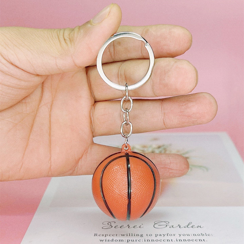 15g Weight Keychain Classification 1 Piece Quantity Daily Occasion Plastic Material Basketball Pattern Unisex Gender Sports Style 1 Piece Sports Basketball Plastic Unisex Keychain 5