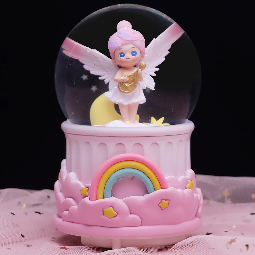 Rotating music box, resin decor for students, Birthday gift