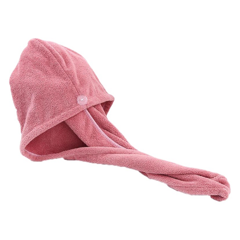 Dry Hair Cap for Women, Coral Fleece Thickened Absorbent Hair Towel, Head Wrap, Tiktok Same Style, Logo, One-Piece Wholesale, Quick-Drying