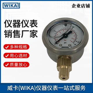 wika威波登管压力表 不锈钢外壳充液标准型压力表113.53