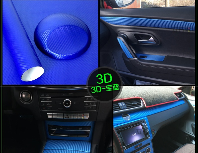 Car Color Changing Film Interior Carbon Fiber Sticker Electric Motorcycle Body Central Control Black Frosted Car Film Color Changing Film