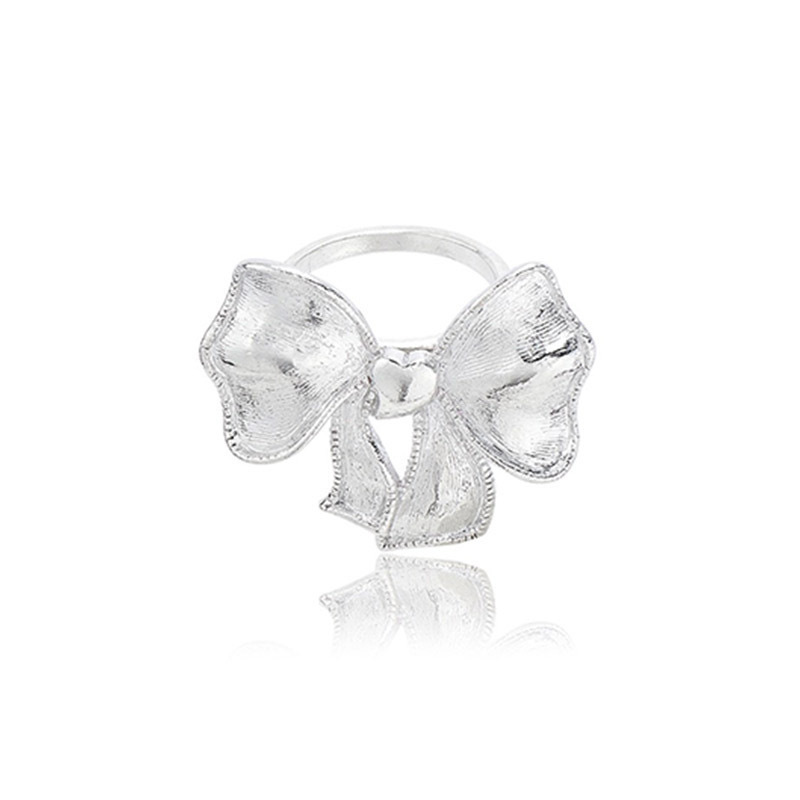 Brand design adjustable ring with bow