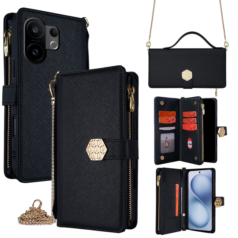 Suitable for Vivo X200Fe Flip Full Cover S30 Crossbody Coin Purse Y100 Mobile Phone Protective Cover S19Pro