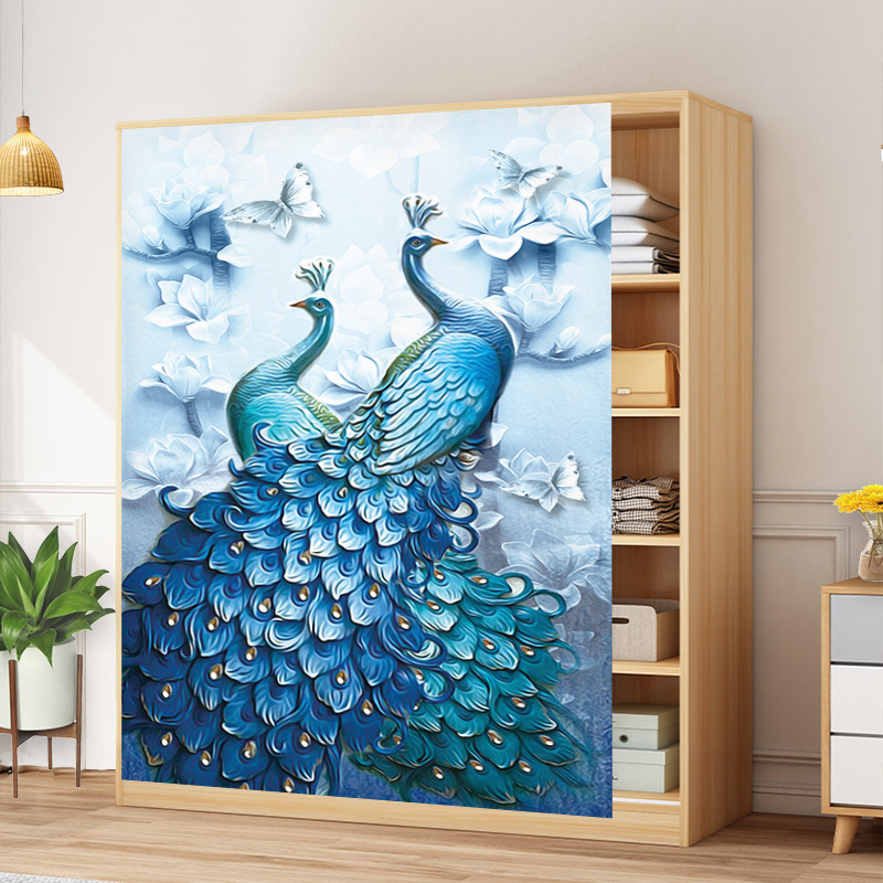 Cabinet Curtain, Wardrobe Door Curtain, Dust-Proof Curtain Decoration, Punch-Free Velcro, Bookcase, Shoe Cabinet, Ugly Cloth Curtain