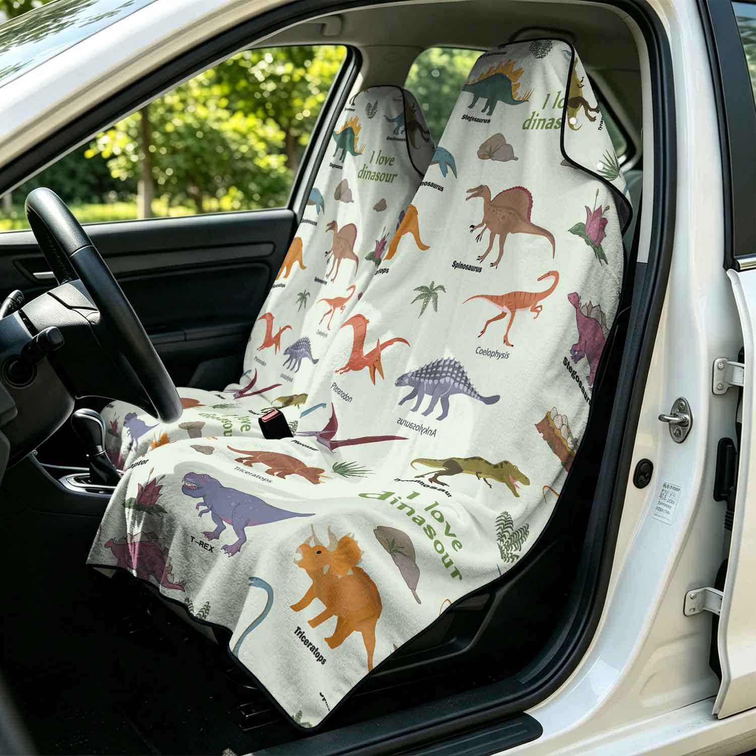 2-piece dual-use car seat cover, ultra-fine fiber, can be used as a beach towel, printed car protective seat cover 6