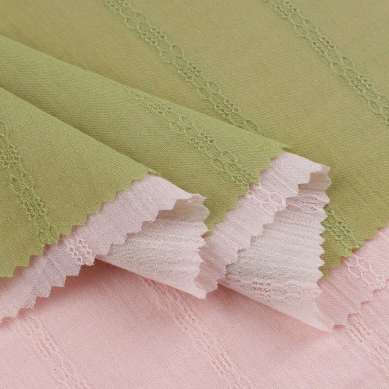 新品项链条子全棉提花面料 春夏Lolita女装连衣裙童装梭织纯棉布