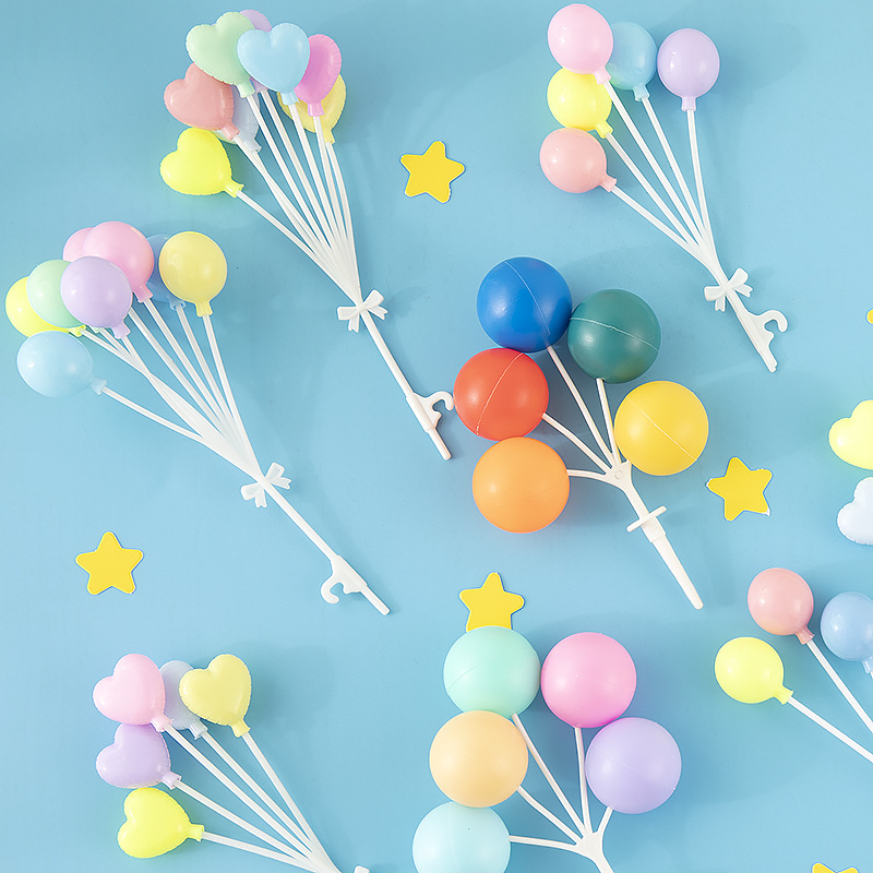 马卡龙色气球蛋糕装饰主图3