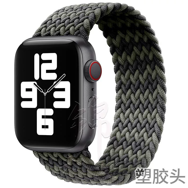 Ремешок для часов (Apple) нейлоновый тканый эластичный однослойный, 22 мм пластиковый разъем, длины 125–165 мм