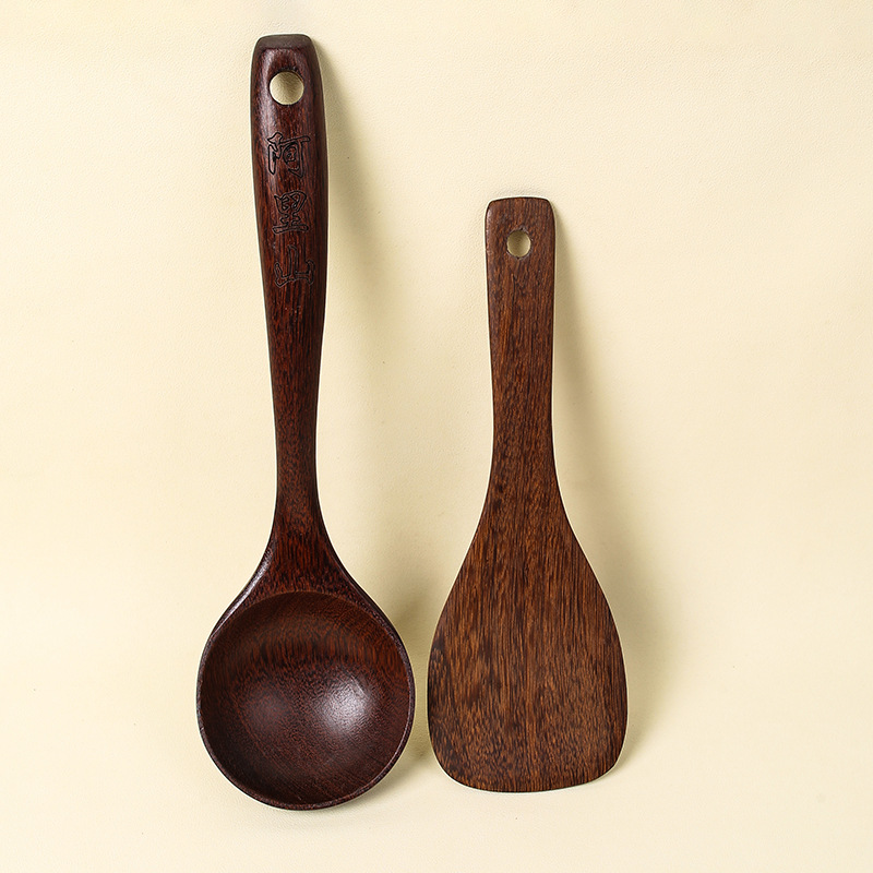 Set di cucchiai in legno di wengé per zuppa riso e caffè_voghion.com