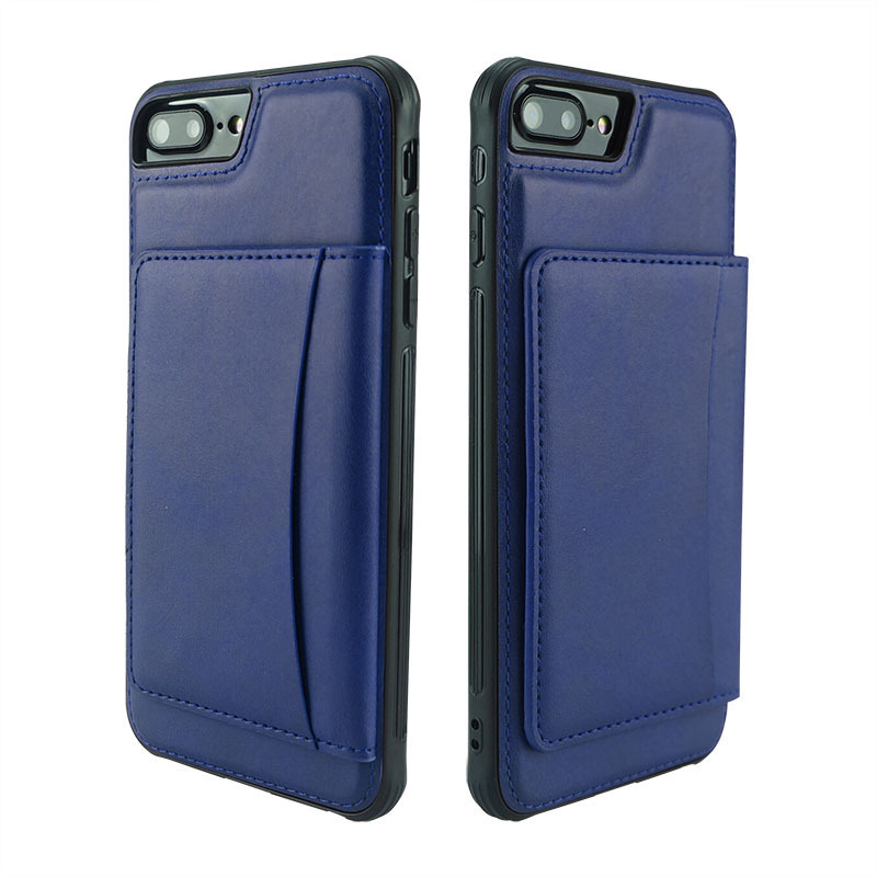 Suitable for iphone14 business card leather case Apple 11PROMAX magnetic bracket wallet drop-resistant phone case