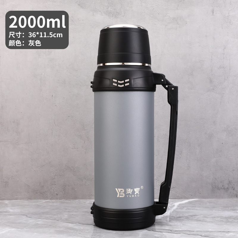 Termo de acero inoxidable 2L para exteriores portátil gran capacidad