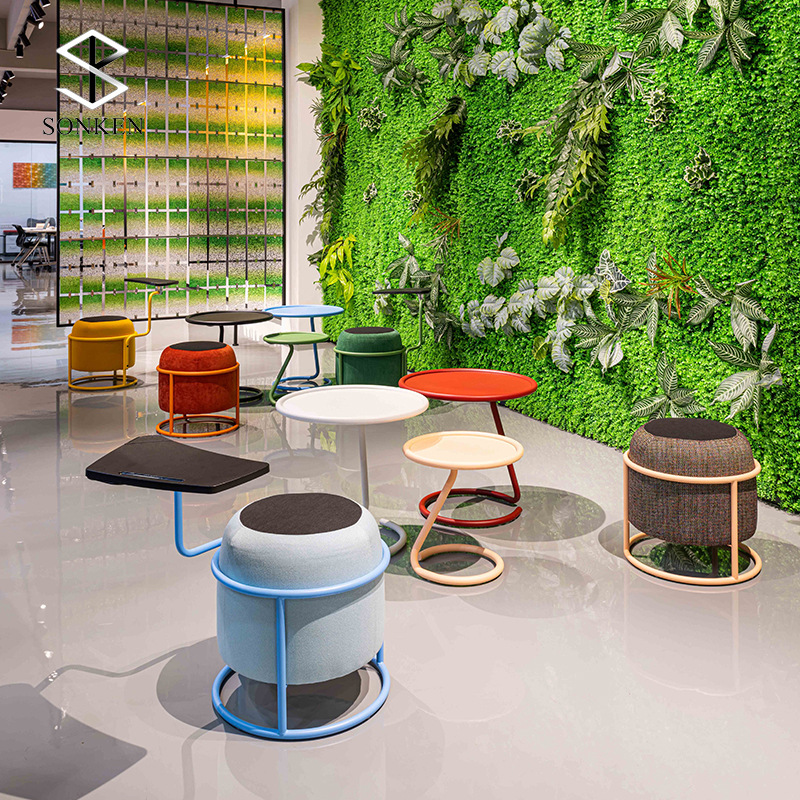 多色彩金属创意边几现代简约风格商业茶几休闲洽谈桌子