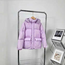 儿童冬款羽绒服男女童NY防风保暖休闲MLB鹅绒学生工装外套加厚