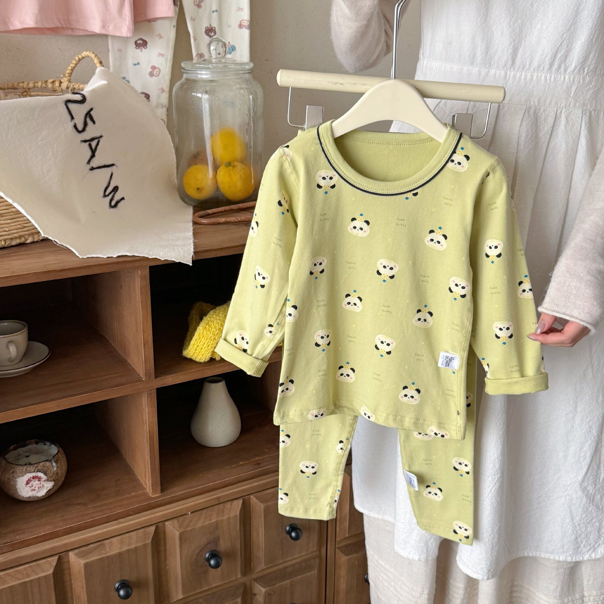 ropa interior de algodón para niños niños sin hueso juego de dibujos animados niños primavera y otoño pantalones de manga larga para hombres ropa de fondo para el hogar