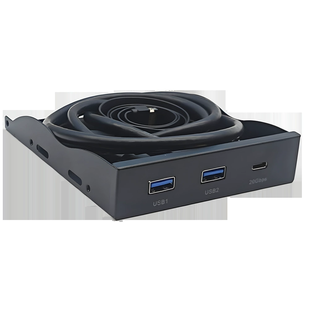 [USB3.2 GEN2 TYPE-C панель для 3,5" отсека гибкого привода 19PIN -> разъем A TYPE-E -> C, 20Gbps]