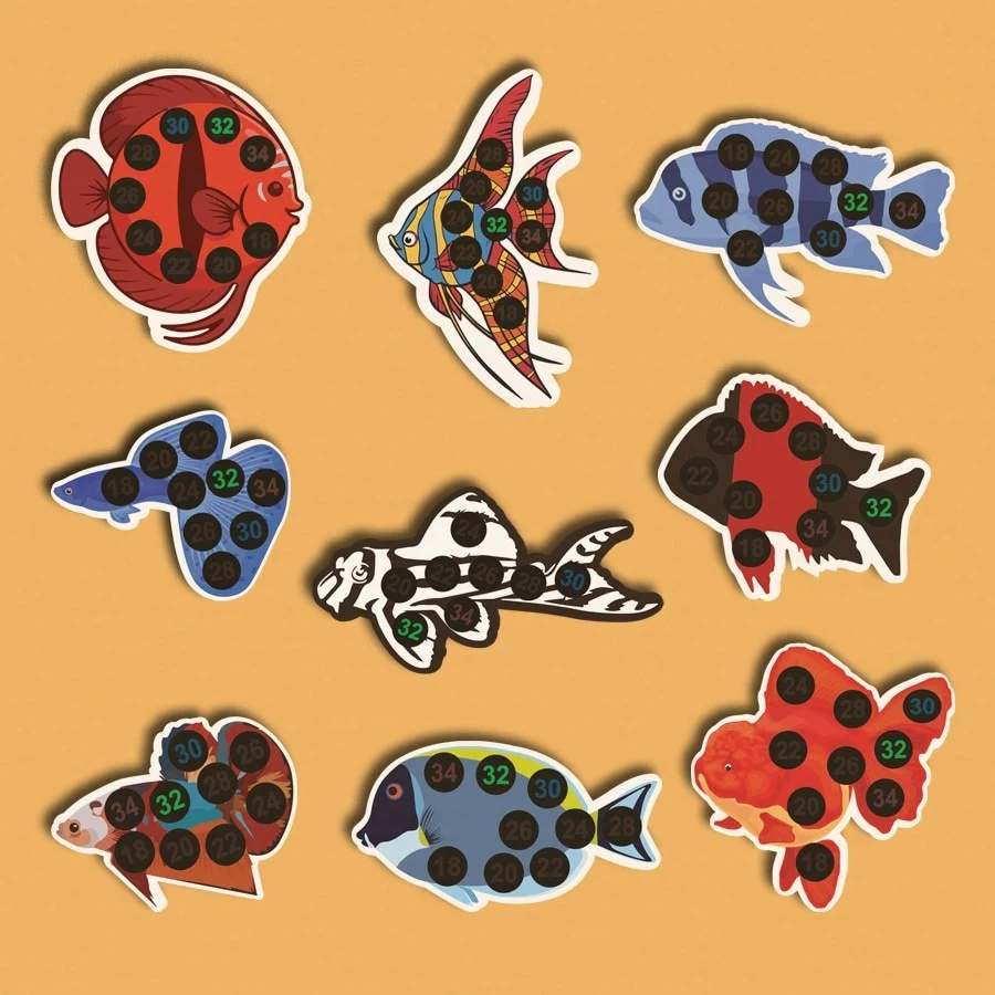 Без батареи цвет мультфильм аквариум термометр паста 18-34 градусов цифровой дисплей экологический аквариум наклейка для измерения температуры аквариума