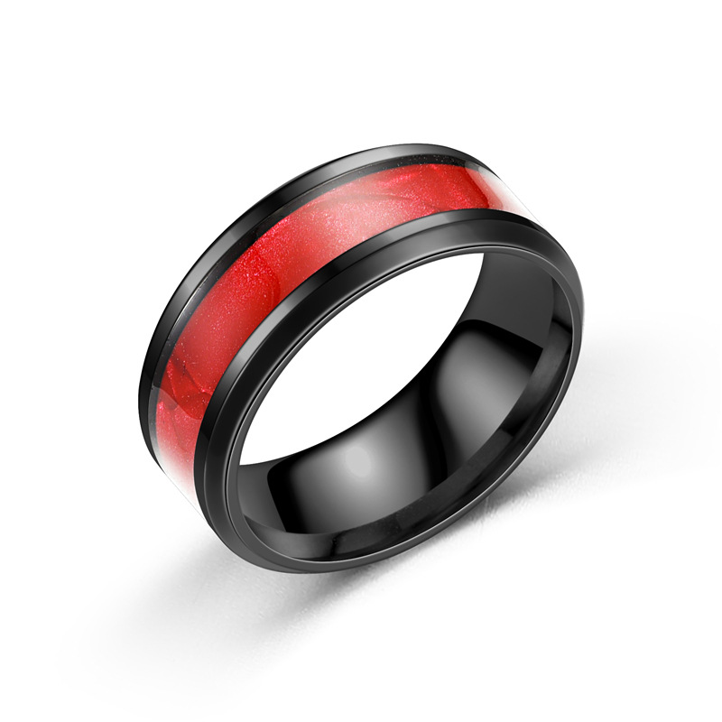 Großhandel Mode Tropf Öl Edelstahl Paar Ring Nihao Schmuck display picture 5