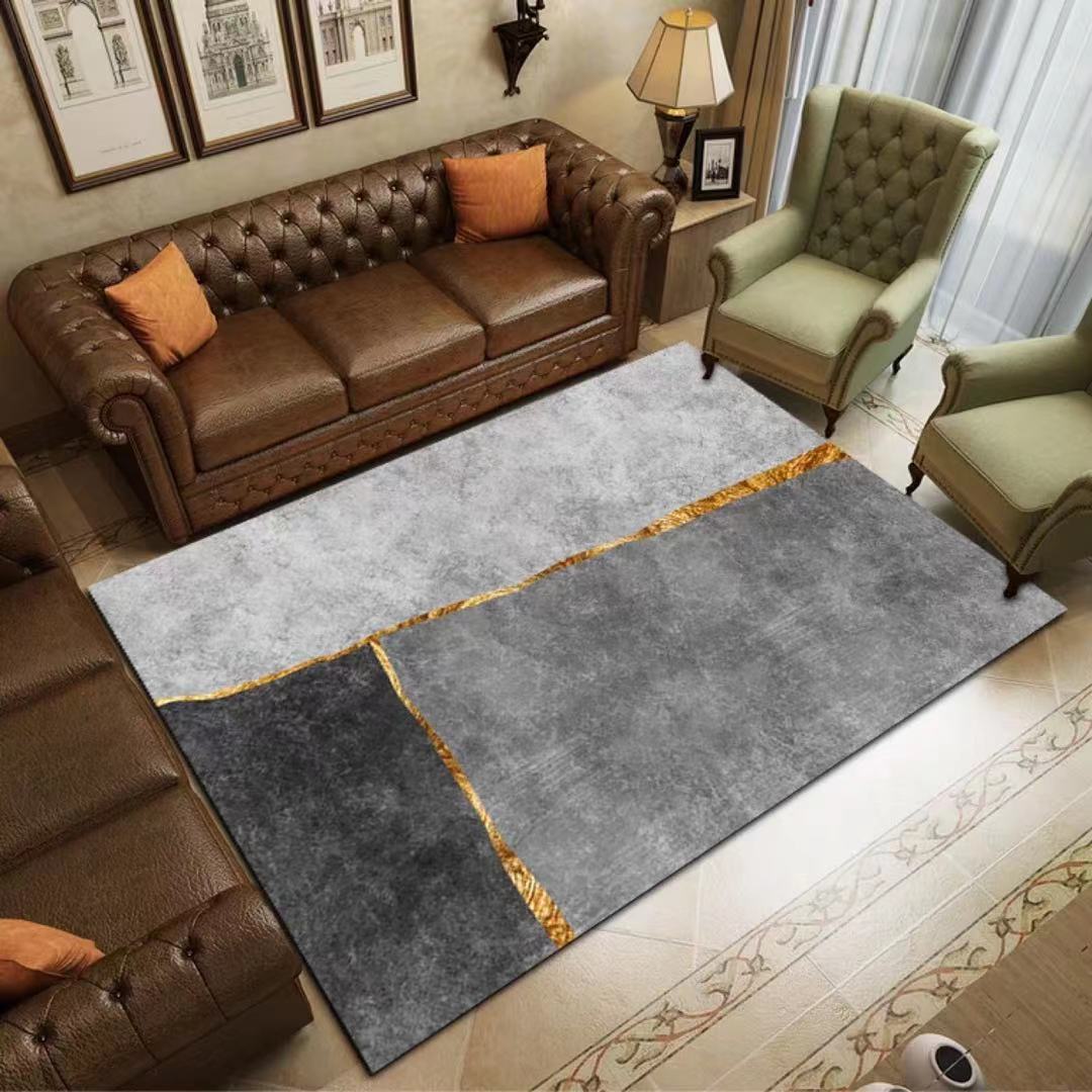 Alfombra nórdica geométrica para sala de estar, de gran superficie y cobertura completa, alfombra para dormitorio junto a la cama, alfombra resistente al desgaste para mesa de centro y sofá, para uso doméstico.