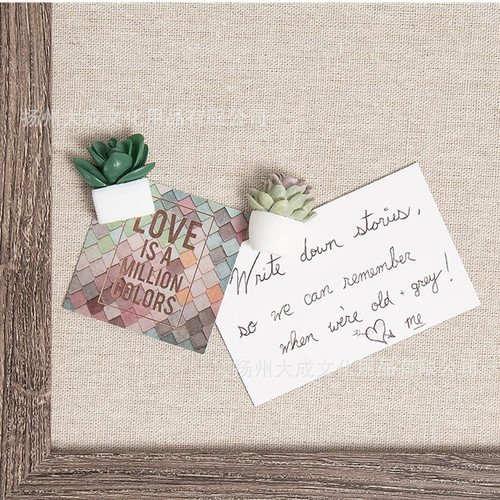 Amazon Hot Selling Creative Succulent Cactus Thumbtack Photo Wall Office DIY Potted Plant Press Pin Wall Nail Tack