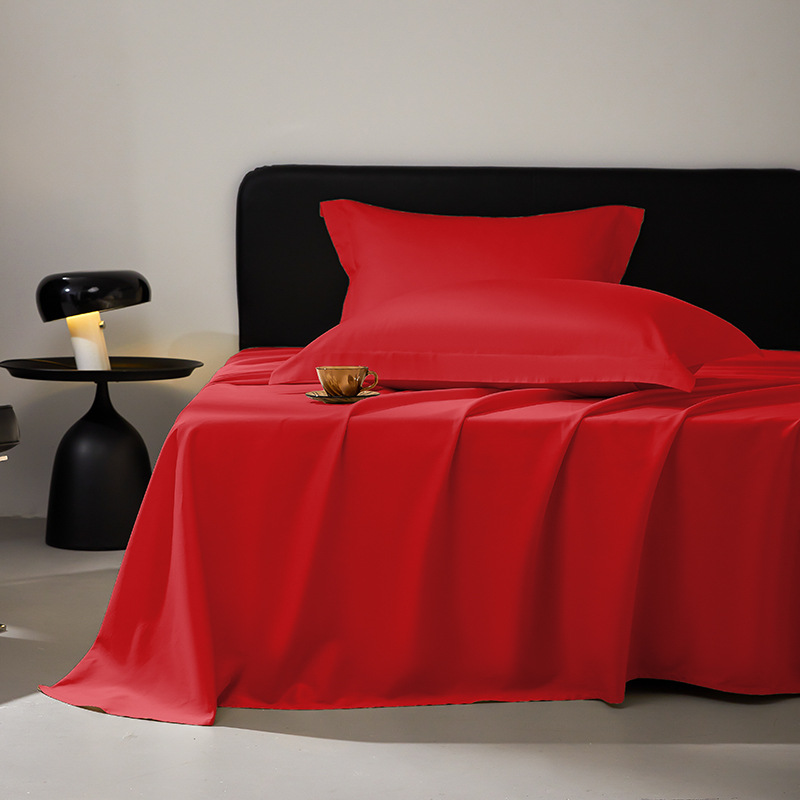 2024 lujo ligero 100 sábanas de algodón largo de algodón satin hotel hogar puede dormir desnudo sábanas de color sólido sábanas de Monet