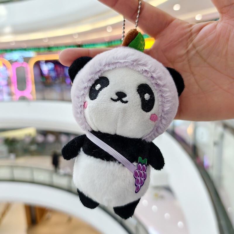 ネット有名人愛愛国宝パンダペンダントぬいぐるみ人形レッサーパンダバッグキーホルダーグリッパー人形|undefined
