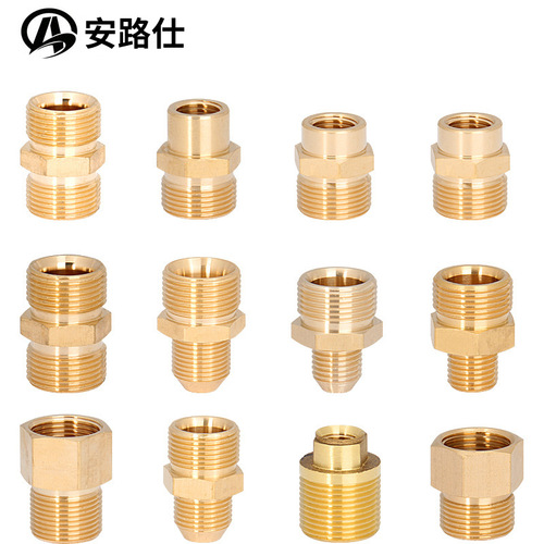 Adler high-pressure car wash machine water gun cleaning machine adapter variable diameter steel pipe full copper 22 outer thread spray nozzle
