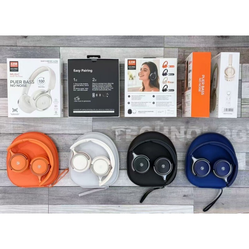 New cross-border private model A15PRO over-ear Bluetooth headset, stereo wireless earphones, direct factory sales for foreign trade