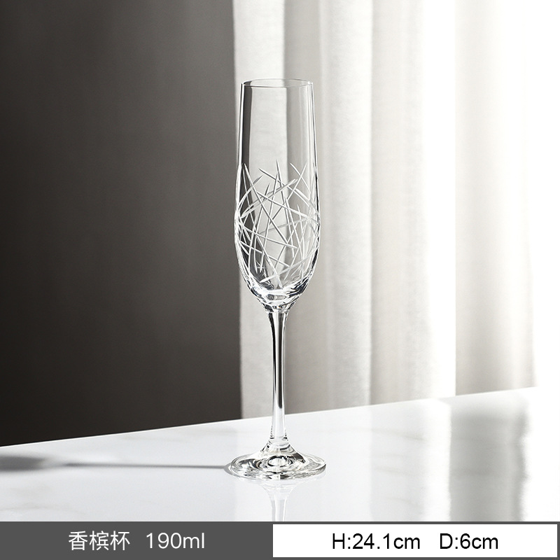Taza de cristal sin plomo importada de la República Checa Edo cortado personalizado taza de vino tinto de brandy personalizada