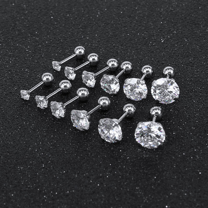Pointed titanium steel lip stud product view