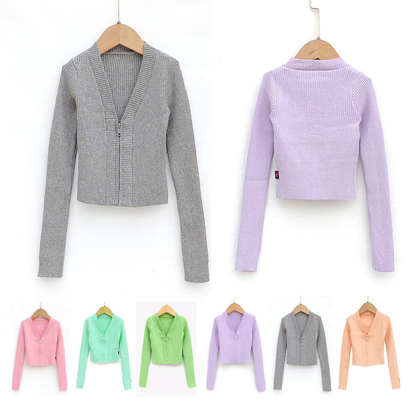 Children's Dance Sweater Zipper Top Coat Ballet Sweater Override Practice Sweater Shawl Dance Sweater Folk Dance