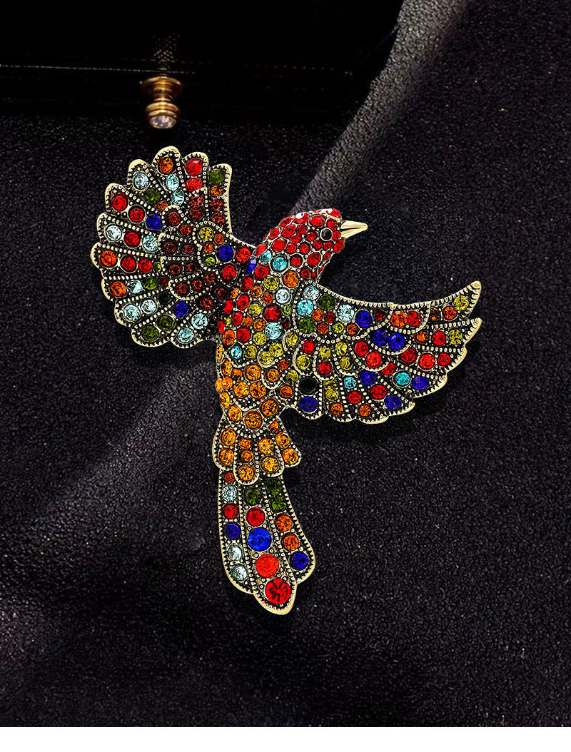Glam Retro Bird Alloy Unisex Brooches display picture 2