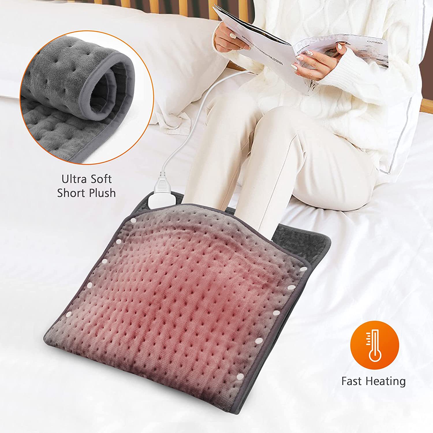 Washable Electric Folding Foot Heating Insulation Blanket display picture 7