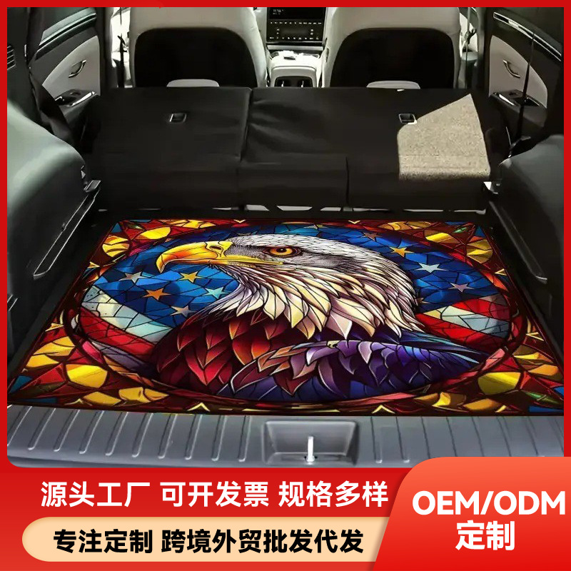 크로스보더 테무 크리스탈 벨벳 바닥 매트, 내마모성, 관리 용이, 자동차 트렁크 매트, 물건 보관, 방진, 차량용 미끄럼 방지