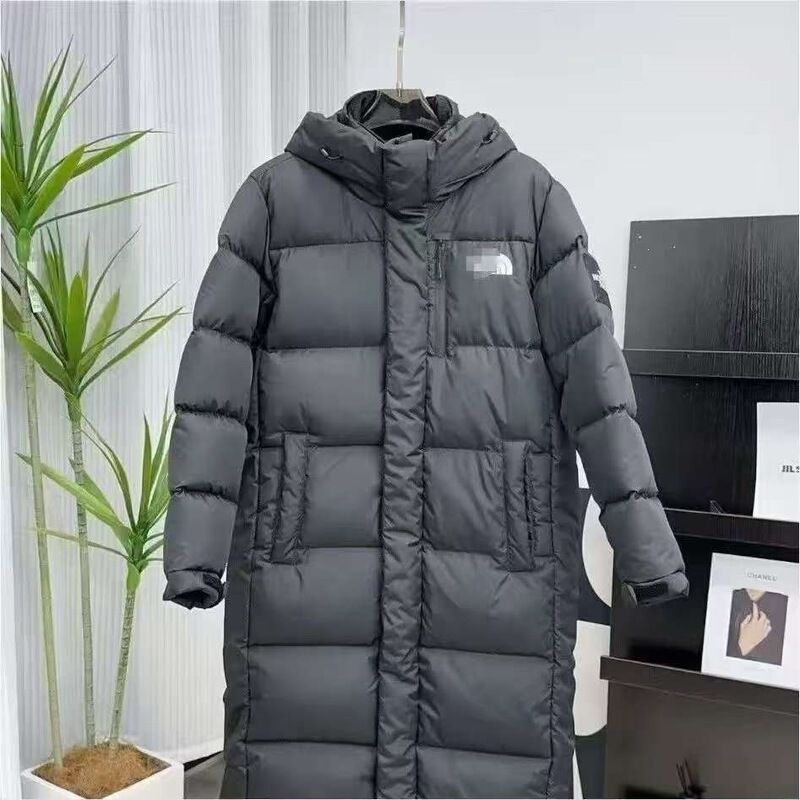 Top-quality North Face down jacket, long style, same as Shen Min'er's winter coat, couples' style, unisex jacket, cold-resistant Top-quality North Face down jacket, long style, same as Shen Min'er's winter coat, couples' style, unisex jacket, cold-resistant