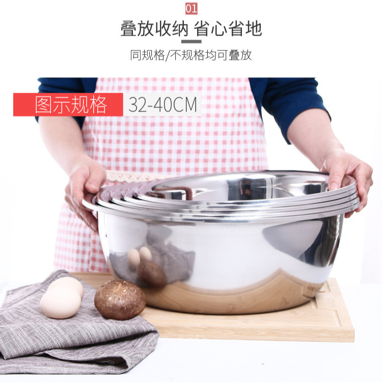 厚みのあるステンレス鋼のボウル、キッチン食堂の調味料瓶、大きな食器洗いボウルと洗面器、ベーキングボウル、卵泡立てボウル、ギフトボウル|undefined