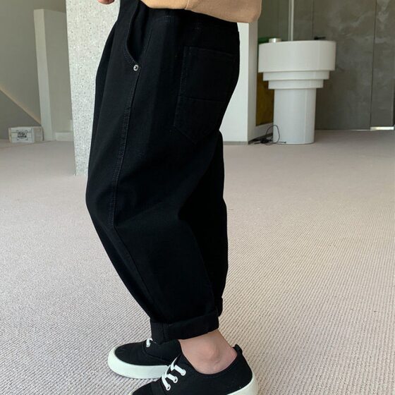 Boys' pants 2024 new spring and autumn baby casual pants children's all-match trousers boys' Korean style fashionable pants